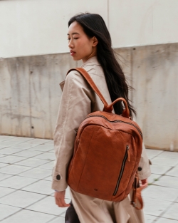 Leather backpack BIBA Gary